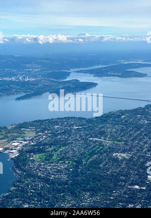 Voler dans Seattle Tacoma, Washington Banque D'Images