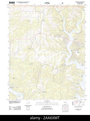 Carte TOPO USGS Missouri MO Theodosia 20120127 Restauration TM Banque D'Images