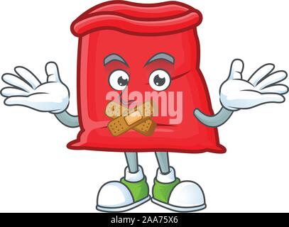 Cartoon santa sac ouvert avec silencieux de caractères Illustration de Vecteur