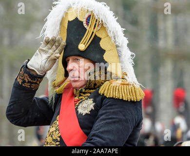 Oleg Sokolov durant 2018 reconstitution de la bataille la Bérézina en Biélorussie Banque D'Images