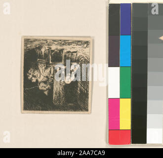 Titre et date de l'Oeuvre de Ch. Jacque catalogue de ses eaux-fortes et pointes sèches / dressé par J.J. Guiffrey. Holdings contrôlés à l'exemplaire de l'Oeuvre de Ch. Jacque catalogue de ses eaux-fortes et pointes sèches / dressé par J.J. Guiffrey. Fait partie d'eaux-fortes et pointes sèches par Charles Jacque dans Samuel Putnam Avery Collection. Citation/Référence : G218(I/II) ; buveurs. Banque D'Images