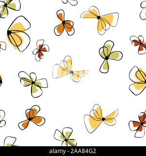Des fleurs dans un style vintage soft sur fond blanc. Ornements floraux de l'élément. Seamless floral background. Belles fleurs, grande conception pour tout Illustration de Vecteur