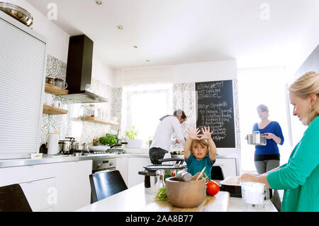 Kochen mit Genre Banque D'Images