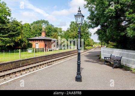 La station de Shenton sur la ligne de chemin de fer de bataille patrimoine préservé Leicestershire, Angleterre, RU Banque D'Images