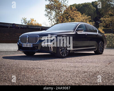 MONTMELO, ESPAGNE-29 septembre 2019 : 2020 Modèle BMW 730i M Sport pur (G11) (sixième génération de la BMW Série 7 facelift) Banque D'Images