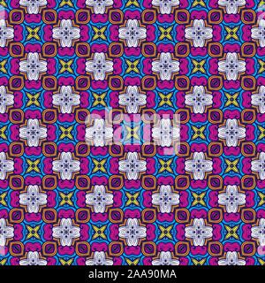 Seamless Abstract Pattern Arabesque fond traditionnel géométrique. L'arabe marocain, Portugal, Damas Floral pour tapis, tuiles, texture de tissu. Banque D'Images