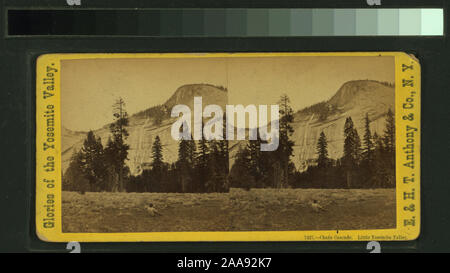 Par E. & H. T. Anthony & Co. ; Cascade de Chaîne, petite vallée de Yosemite. Banque D'Images