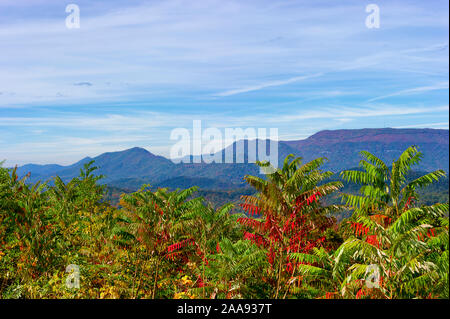 Foot Hills Parkway traverse les Smoky Mountains, est la plus ancienne autoroute inachevée dans l'état du Tennessee,jusqu'à ce que le lien manquant'' l'article a été c Banque D'Images