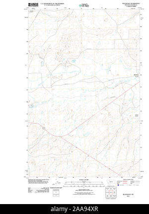 Carte TOPO USGS Montana MT Blackfoot 20110715 Restauration TM Banque D'Images