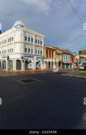 Pharmacie, bâtiment historique de la ville de Phuket, Phuket Banque D'Images