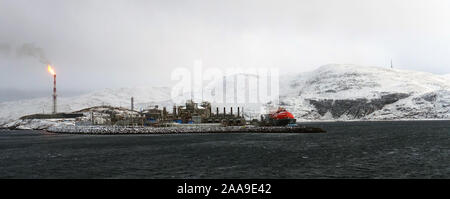 Derrick Melkoya Island, Hammerfest, Norvège Banque D'Images