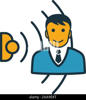 L'icône de la reconnaissance des visages. Élément simple d'icônes smart home collection. La reconnaissance du visage de la création d'interface utilisateur icône, ux, apps, logiciels et des infographies Illustration de Vecteur