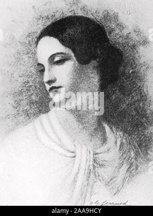 VIRGINIA POE (1822-1847) épouse de l'auteur américain Edgar Allan Poe Banque D'Images