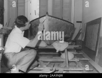 Le roi Bhumibol Adulyadej a construit son propre voilier au cours de l'année 1963-1967. Banque D'Images