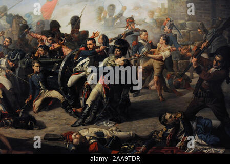 Luis Daoiz y Torres (1767-1808). Militaire espagnol. Mort de San Francisco et de la défense de Monteleon, Parc 1862. Détail. Peinture par Manuel Castellano (1826-1880). Musée d'histoire. Madrid. L'Espagne. Banque D'Images