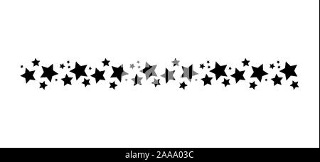 Star Line silhouette du diviseur. Illustration vectorielle simple isolé sur fond blanc. L'élément décoratif, border, motif, symbole. Illustration de Vecteur