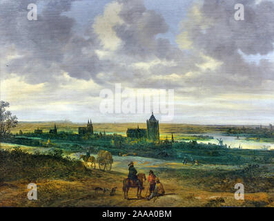 Voir d'Arnhem 1646 Jan van Goyen 1596 - 1656 Le Néerlandais Pays-Bas Banque D'Images