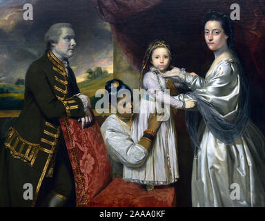 Georg 17620-1779 Clive et sa famille avec un serviteur indien 1765-1766 Sir Joshua Reynolds 1723-1792 Royaume-Uni, Angleterre, anglais, britannique, Grande-Bretagne, Banque D'Images