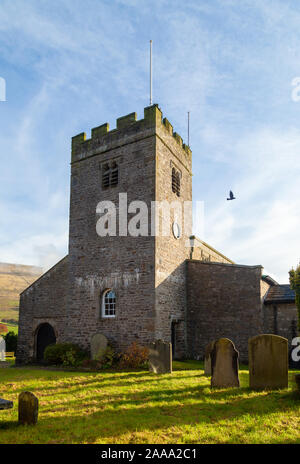 St Andrew's Church, dans le village de Dent, Dentdale, Yorkshire Dales National Park, North Yorkshire, England, UK Banque D'Images