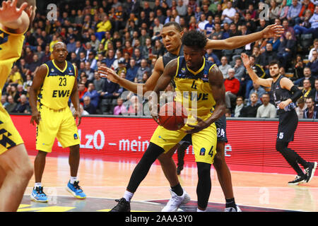 Oldenburg, en Italie. 20 Nov, 2019. 4 blakesduring EWE Baskets Oldenburg gerry vs Aquila trente, le basket-ball Championnat EuroCup à Oldenburg, Allemagne, 20 novembre 2019 - LPS/Michele Morrone Crédit : Michele Morrone/fil LPS/ZUMA/Alamy Live News Banque D'Images