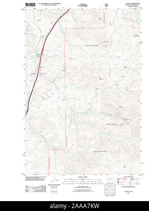 Carte TOPO USGS Montana MT Clancy 20110603 Restauration TM Banque D'Images