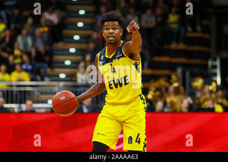 Oldenburg, en Italie. 20 Nov, 2019. 4 blakesduring EWE Baskets Oldenburg gerry vs Aquila trente, le basket-ball Championnat EuroCup à Oldenburg, Allemagne, 20 novembre 2019 - LPS/Michele Morrone Crédit : Michele Morrone/fil LPS/ZUMA/Alamy Live News Banque D'Images