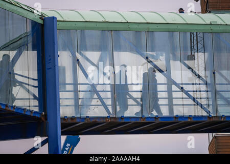 Hirtshals, Danemark, 20 Novembre 2019 : Le Port de la compagnie Colorline et l'arrivée des ferries au Danemark Banque D'Images