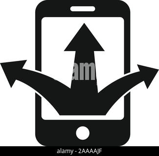 L'icône d'opportunité du smartphone. Simple illustration de l'icône vecteur occasion smartphone pour la conception web isolé sur fond blanc Illustration de Vecteur