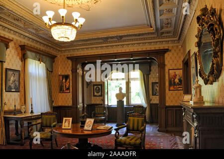 Le Cabinet de Sa Majesté Impériale (Angle de vue) dans le Palais Massandra Banque D'Images