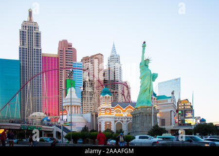 LAS VEGAS, NEVADA - 19 MAI 2017 : vue depuis New York, New York Hotel and Casino à Las Vegas Nevada, Banque D'Images