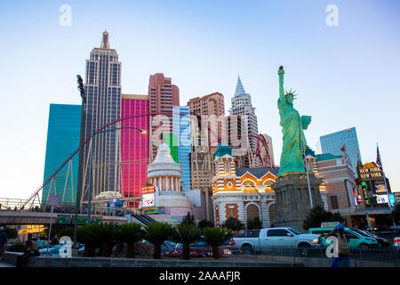 LAS VEGAS, NEVADA - 19 MAI 2017 : vue depuis New York, New York Hotel and Casino à Las Vegas Nevada, Banque D'Images