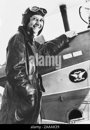 Maude 'Rose' Lores Bonney, (1897 - 1994) La série aviator. Elle est la première femme à voler en solo de l'Australie vers la France Banque D'Images