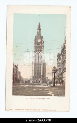 1901-1902. Inclus à partir de 1000 à l'occasion les réimpressions série. ; l'Hôtel de Ville, Milwaukee, Wisconsin. Banque D'Images