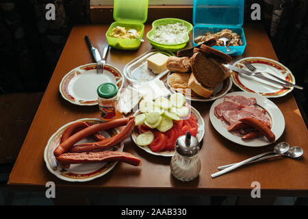 Petit-déjeuner dans la maison géorgienne sur kitcken Banque D'Images