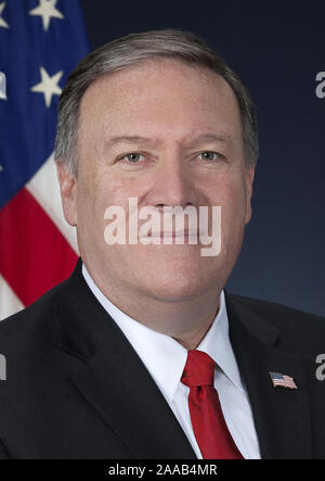 Mike Pompeo, 70e Secrétaire d'État des États-Unis Banque D'Images
