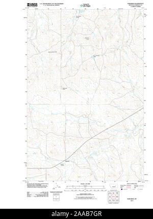 Carte TOPO USGS Montana MT Edwards 20110616 Restauration TM Banque D'Images