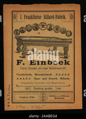 PAGE 15 livret, rempli avec des publicités ; TOUS EN ALLEMAND ; MENU DANS LE CENTRE avec une page séparée pour les vins et liqueurs ; ; MENU DU JOUR [détenus par] CAFE' IMPERIAL [at] FRANCFORT, ALLEMAGNE - Kaiserstrasse 13 (café) Banque D'Images