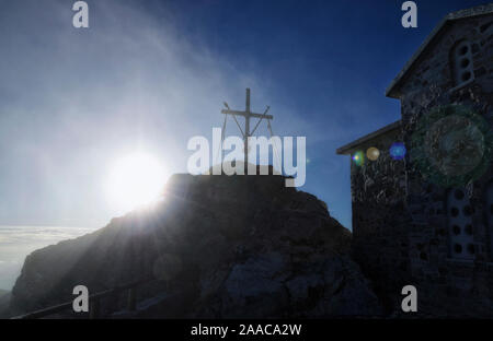 L'église de la Transfiguration sur le dessus d'Athos Banque D'Images