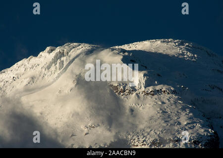 6263 mètres de haut, recouverte de glace volcan Chimborazo est le plus haut sommet de l'Équateur. Banque D'Images