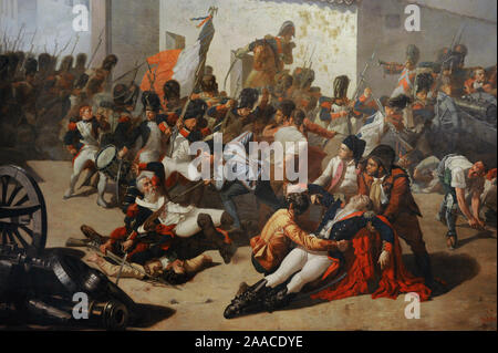 Pedro Velarde (1779-1808). Militaire espagnol. Mort de Velarde sur la deuxième de mai 1808, 1864. Peinture par Manuel Castellano (1826-1880). Détail. Musée d'histoire. Madrid. L'Espagne. Banque D'Images