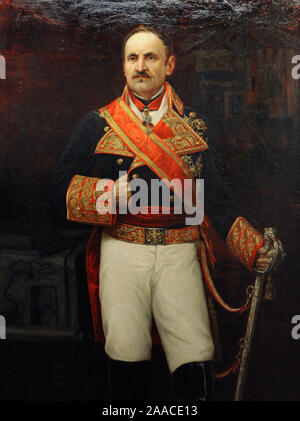 Joaquin Baldomero Fernandez-Espartero Alvarez de Toro (1793-1879), llamado Baldomero Espartero. Militaire et homme politique espagnol. Le général Espartero, 1879. Portrait par Ramon Padro Pedret (1848-1915). Musée d'histoire. Madrid. L'Espagne. Banque D'Images