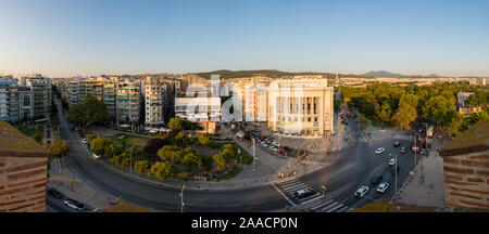Thessalonique, Grèce - Août 28, 2019 : vue panoramique de ville à senset Banque D'Images
