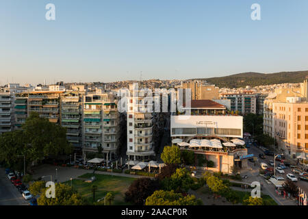 Thessalonique, Grèce - Août 28, 2019 : vue panoramique de ville à senset Banque D'Images