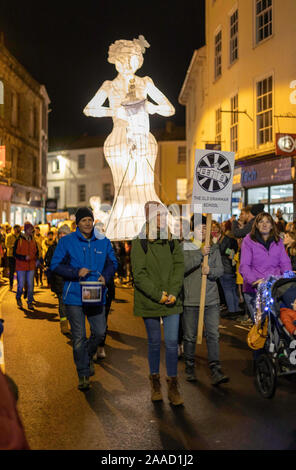 Truro Ville des Lumières est un festival majeur dans la ville de Truro à Cornwall. Chaque année, elle attire environ 30 000 personnes, Banque D'Images