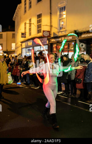 Truro Ville des Lumières est un festival majeur dans la ville de Truro à Cornwall. Chaque année, elle attire environ 30 000 personnes, Banque D'Images