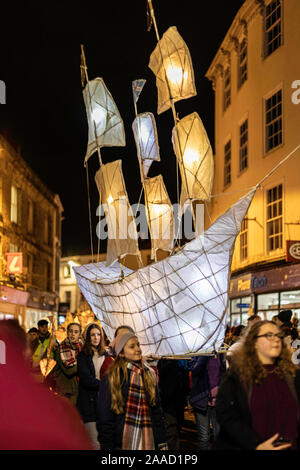 Truro Ville des Lumières est un festival majeur dans la ville de Truro à Cornwall. Chaque année, elle attire environ 30 000 personnes, Banque D'Images