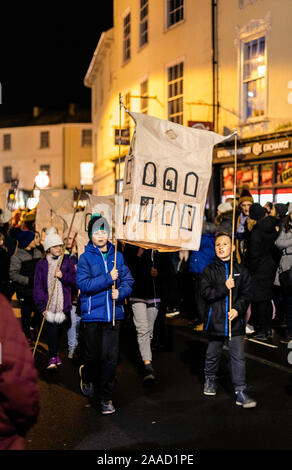 Truro Ville des Lumières est un festival majeur dans la ville de Truro à Cornwall. Chaque année, elle attire environ 30 000 personnes, Banque D'Images