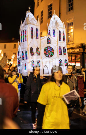 Truro Ville des Lumières est un festival majeur dans la ville de Truro à Cornwall. Chaque année, elle attire environ 30 000 personnes, Banque D'Images