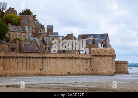 Le Mont-Saint-Michel, Normandie, France, Europe. V.D. Photo Banque D'Images