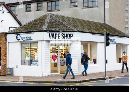 Vape Shop dans la ville de Sligo, Comté de Sligo, Irlande Banque D'Images